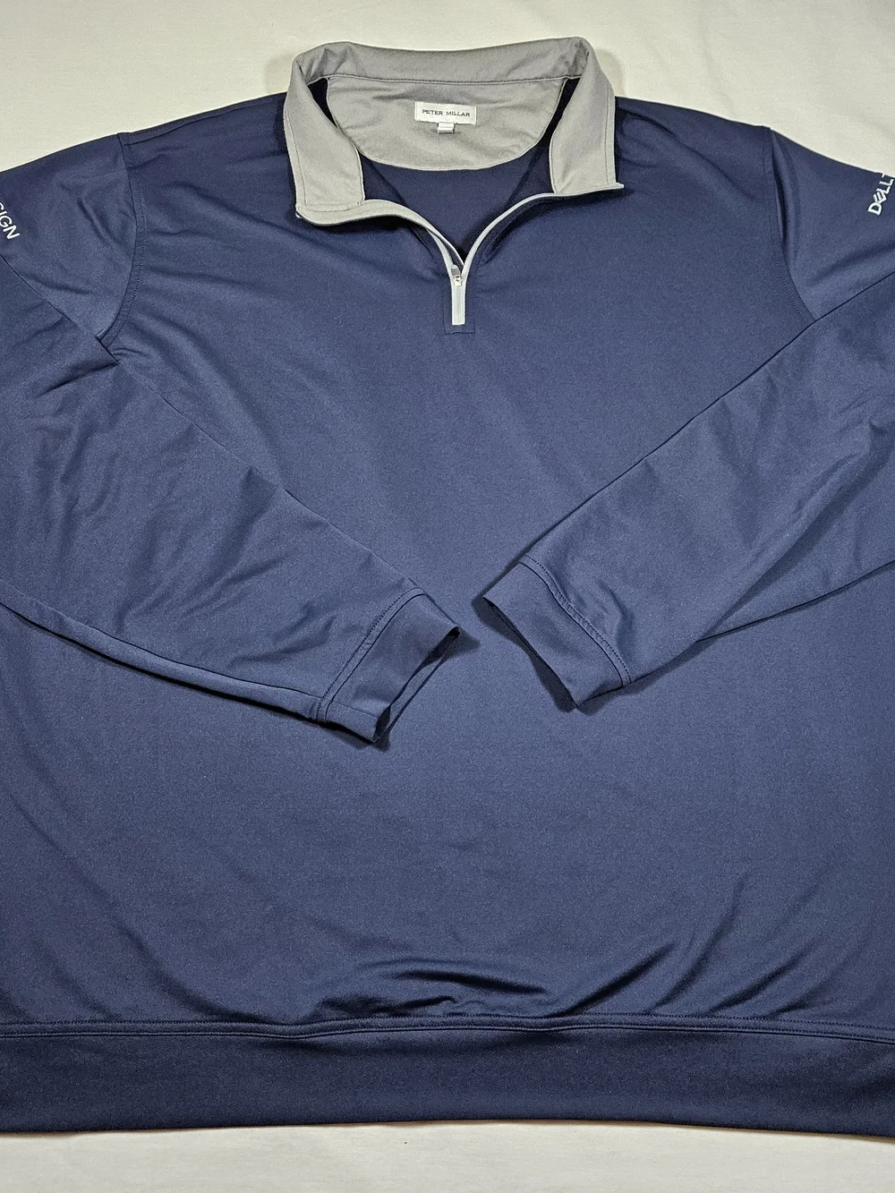 Peter Millar Men's Golf Pullover Quarter Zip XXL Navy Blue Dell Technologies